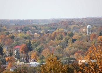 View from hill overlooking Middleville